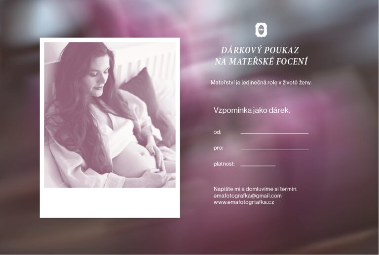 dárkový poukaz těhotenské focení