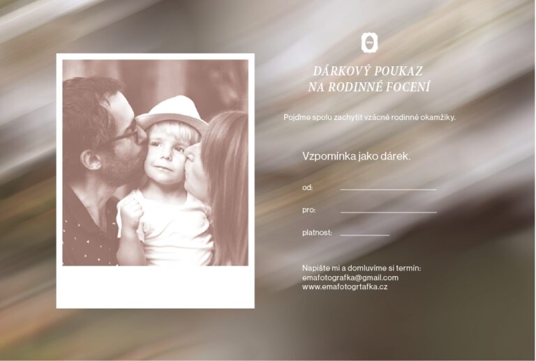 dárkový poukaz rodinné focení