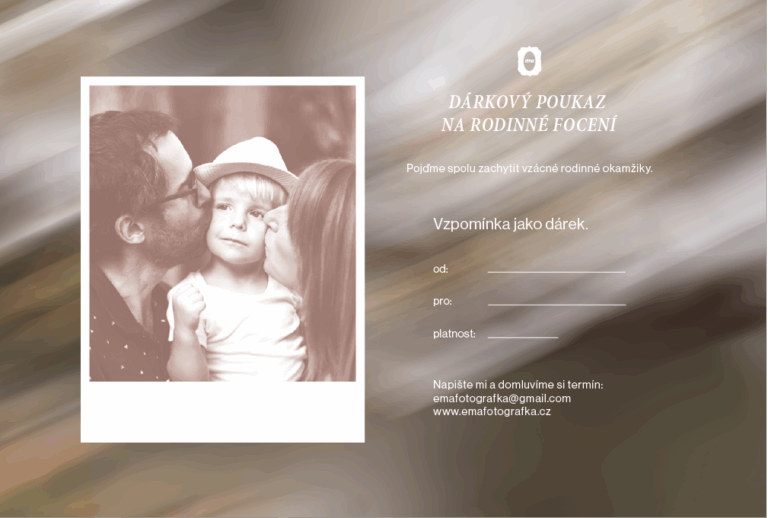 dárkový poukaz rodinné focení
