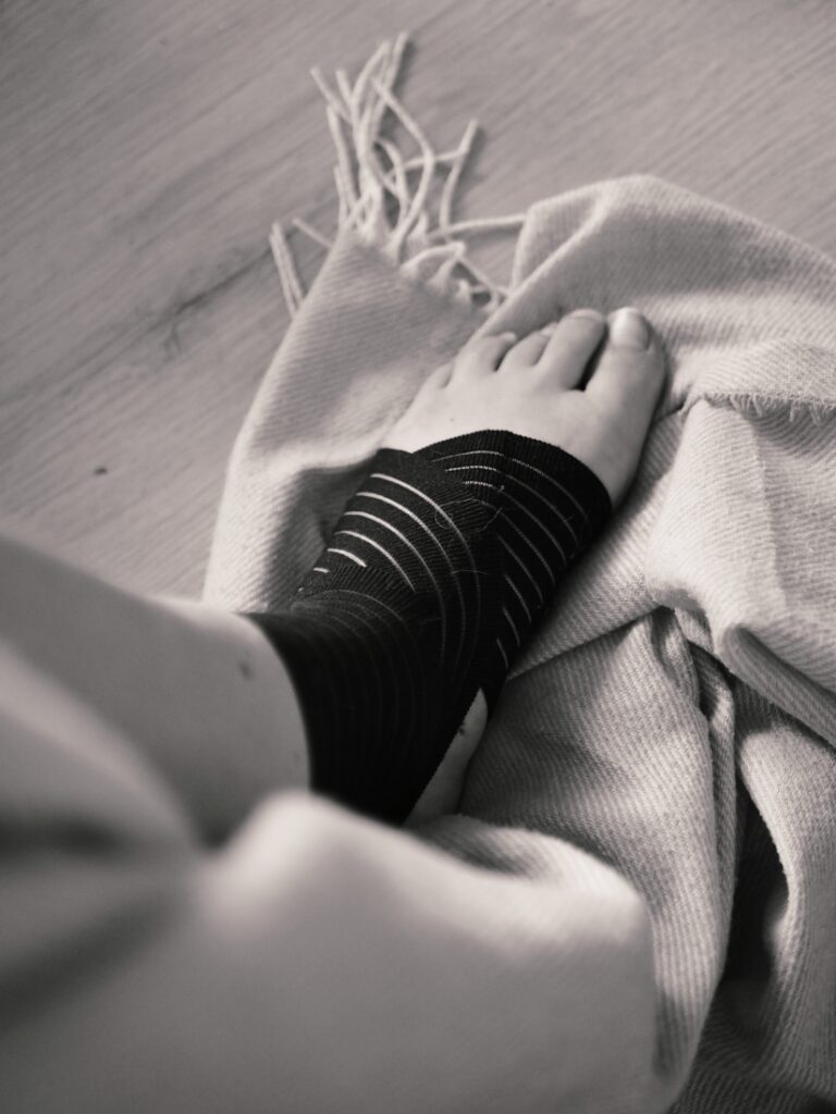 kotník s bandáží