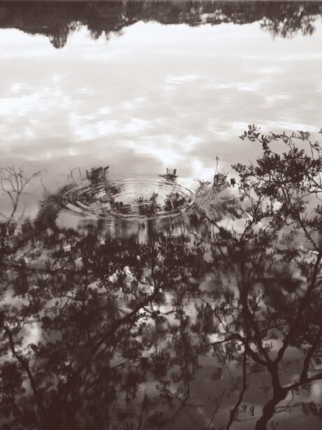 kruh na&nbsp;klidné vodní hladině